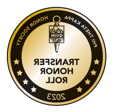 Phi Theta Kappa Honor Society Transfer Honor Roll 2021 badge
